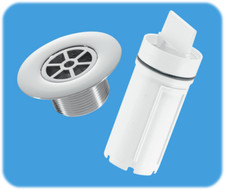 85mm Shower Drain Top Waste Chrome Plated ABS with Long Hair Trap Dip Tube STW