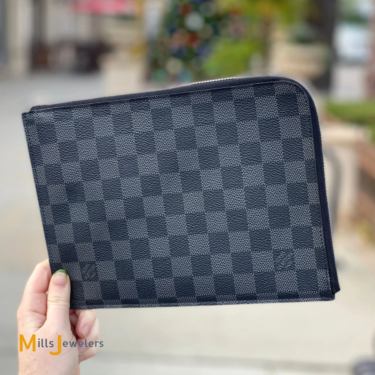 Louis Vuitton Medium Pochette Damier Graphite