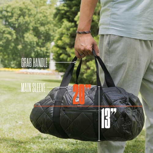 Gym Duffle Bag - 20" Black Gym Bags for Men & Women Lightweight Travel Bag Id... - Picture 2 of 7