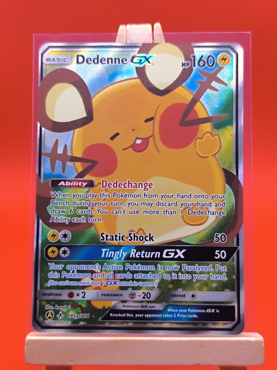dedenne gx pokemon card value Dedenne GX 195A/214 Alternate Full Art Unbroken Bonds Pokemon Card