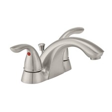 Glacier Bay Builders 4" Centerset Double Handle Bathroom Faucet Brushed N