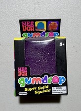 Authentic Schylling NeeDoh Gumdrop Super Solid Squish Purple Squeeze Toy Age 3 