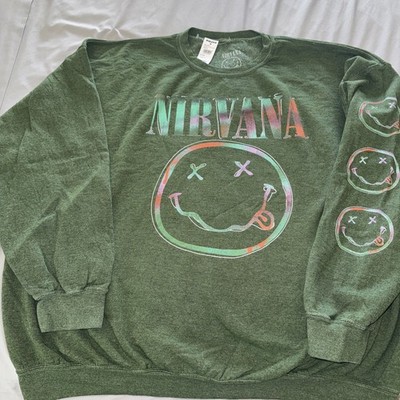 Nirvana Crew Neck Sweater Men's Size XL  Green