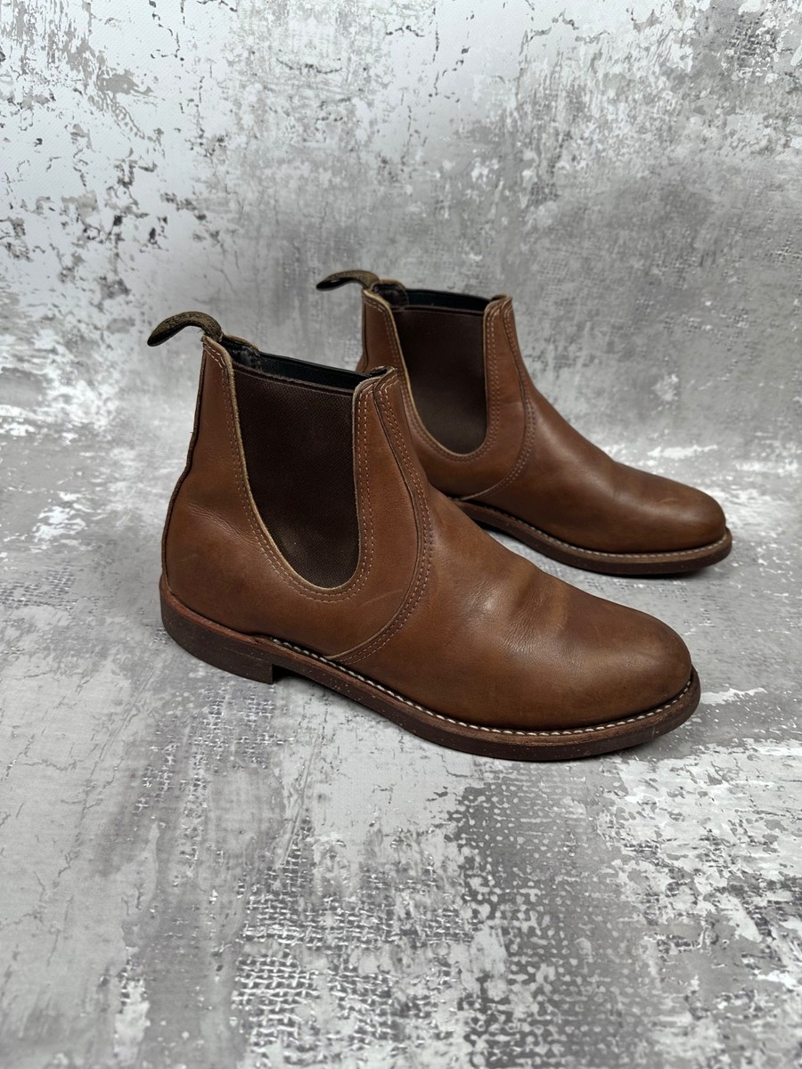 Vintage RED WING Shoes CHELSEA RANCHER Boots 8201 Brown US 9 UK 8