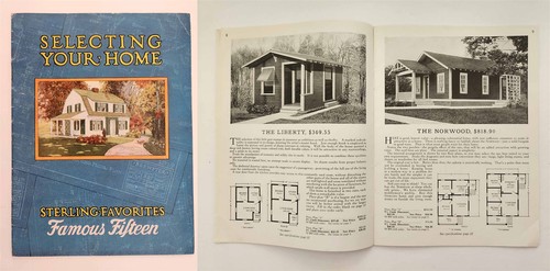 1919 antique STERLING SYSTEM HOME BUILDING CATALOG bungalow HOUSE PLANS bay citt