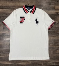 Polo Ralph Lauren P-Wing Classic Fit Big Pony Shirt White Cotton Mens Medium M