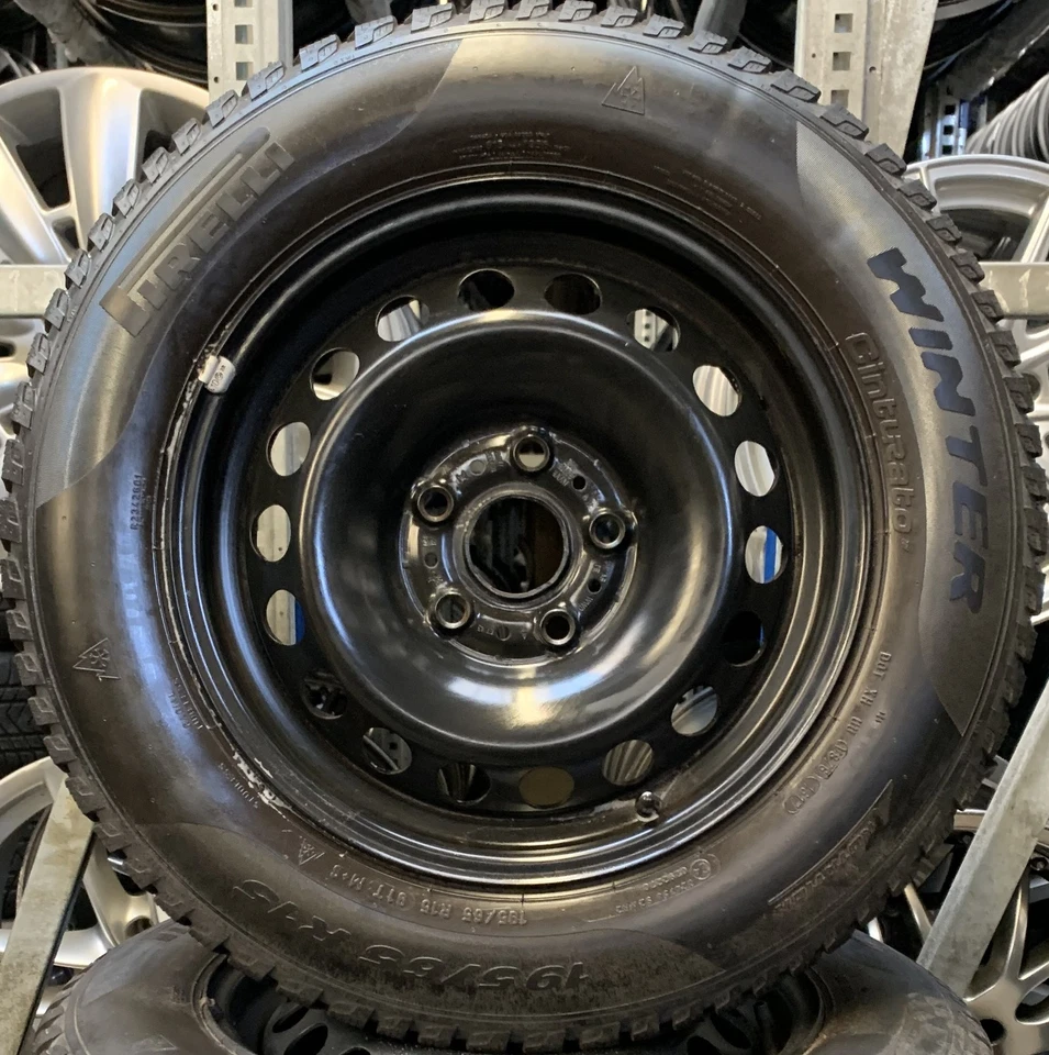 4x Original VW Winterräder 195/65 R15 91T - für Golf 6 7 1905 - Bild 2 von 2