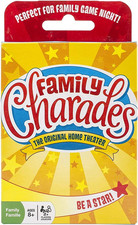 Family Charades Card Game Travel Friendly - Includes Over 300 Charades - Perfect