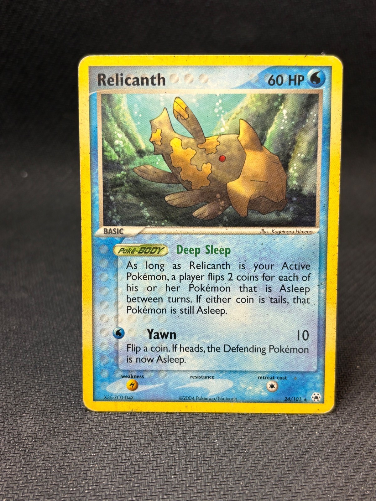 Relicanth 24/101 Rare Hidden Legends Pokemon Moderately Played