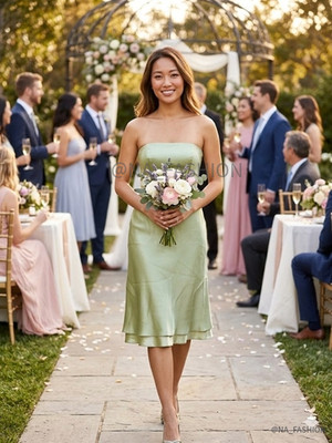 NWT-2-Ann Taylor Wedding Celebrations Strapless Bridesmaid Silk Dress