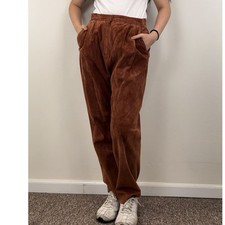 Vintage Genuine Suede Brick Orange Trousers