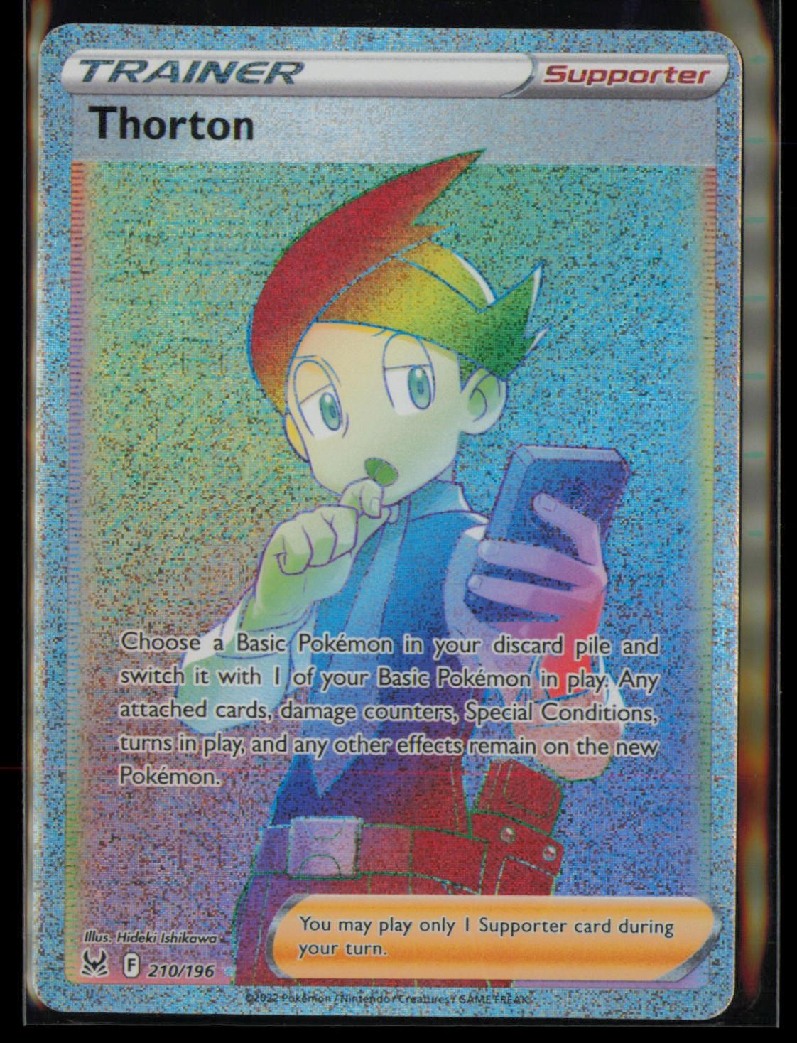 Thorton 210/196 Rainbow Rare Lost Origin Pokemon Holo Near Mint