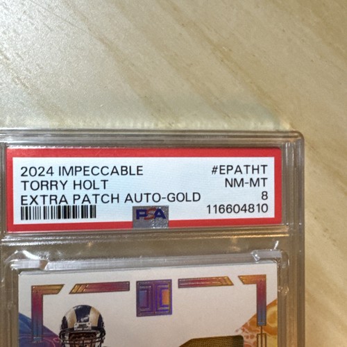 Torry Holt 2024 Impeccable Extravagance 3 Color Patch On-Card AUTO /15 EPA-THT - Picture 4 of 4