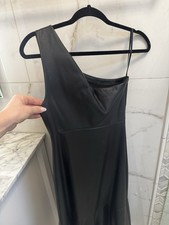 Sachin & Babi Women’s One Shoulder Faux Leather Long Dress