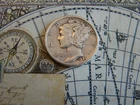 1929-S  MERCURY DIME 90% SILVER   FINE DETAILS.   LOWER MINTED MERCURY!