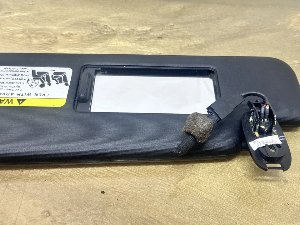 2007-2016 Volkswagen Eos Driver Side Sun Visor Sunvisor Shade Black OEM Foto 4 de 4