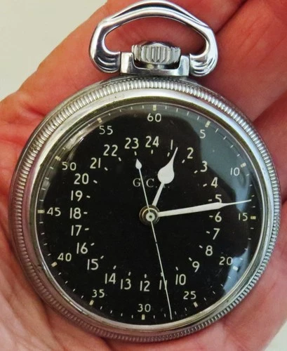 HAMILTON WATCH CO. GCT 24 HR  22 JEWEL 4992B MASTER NAVIGATION WATCH MADE 1970