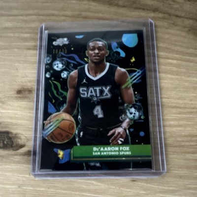Topps Cosmic Chrome De'Aaron Fox Black Refractor San Antonio Spurs 10/10