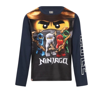 LEGO Wear Ninjago Jungen Pullover Gr. 140 - Langarm Shirt Longsleeve dunkelblau