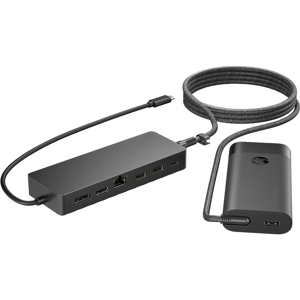 HP HP Universelles USB-C-Hub- und Laptop-Ladegerät, Kombo USB-C USB-A RJ45 DP