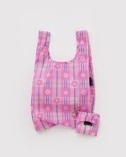 BAGGU X Sandy Liang Baby Bow bag Pink Market Plaid Custom Metal Charm SOLD OUT