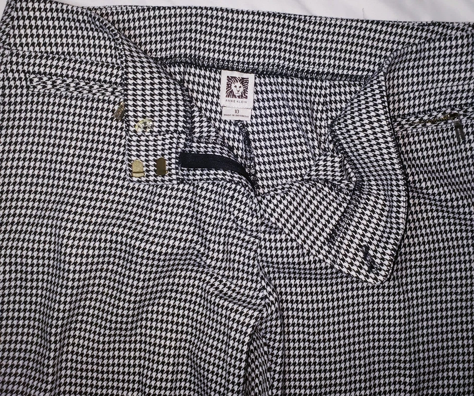 Pantalones de pata de gallo Anne Klein para mujer 10 Foto 3 de 4