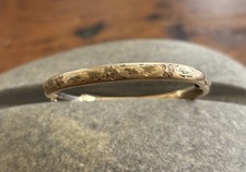 Kiddie Kraft 14K Gold Filled Bracelet Floral Engraving Child’s Bangle