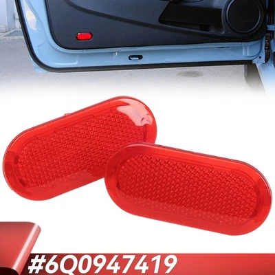2x für VW Beetle Caddy Touran Rot Türverkleidung Warnlicht Reflektor 6Q0947419 - Bild 1 von 4