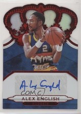 2018-19 Panini Crown Royale Red 17/49 Alex English #CA-AEG Auto HOF 02v3