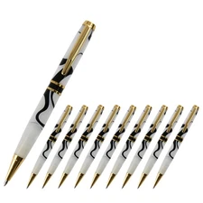 Elegant American Pen Kit, Gold Finish, 10 Pack, Legacy Woodturning