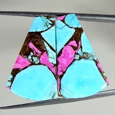 23.60Cts Cotton Candy Pink Copper Turquoise Fancy Pair Cabochon Loose Gemstone