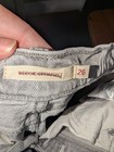 Levi's Premium Wedgie Straight Jeans sz 26 Gray Denim High Rise button pants  — photo 7
