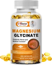 Magnesium Supplement Softgels, Easy Absorption Glycinate 400mg... 