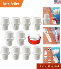 Versatile PVC Pipe Adapters - 10-Pack White 1-Inch NPT for Secure Installations