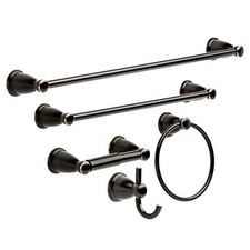5 Piece Bathroom Accessory Set Oil Rubbed Bronze Towel Ring Holder
