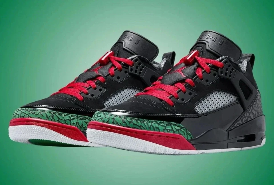 Nike Air Jordan Spizike Zapatos Bajos Negro Clásico Verde FQ1759-060 Para hombres Tallas Nuevos Foto 2 de 4