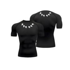 Men  s Anime Compression Shirt, Short Sleeve Quick-Dry Gym Workout Rash Guard