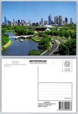 MELBOURNE Australia Yarra River Skyline Nu-Color-Vue Postcard Cityscape