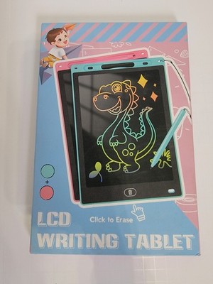 2-piece 10 inch LCD Writing Tablet Colorful Drawing Board Pink & Blue