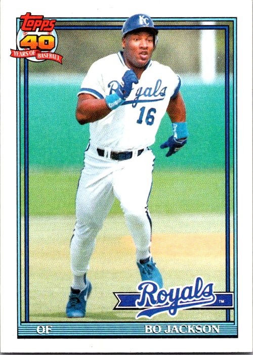 1991 Topps #600 Bo Jackson baseball card 10YYY