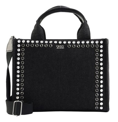 DKNY Milla Tote M Schultertasche Handtasche Tasche Blk Denim schwarz Neu