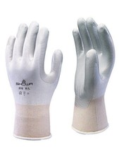 12 PAIR - SHOWA ATLAS FIT 370W WHITE NITRILE GARDENING WORK GLOVES-FREE SHIPPING