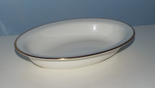 Wedgwood California Bone China piatto da portata ovale per verdure bordo oro bianco