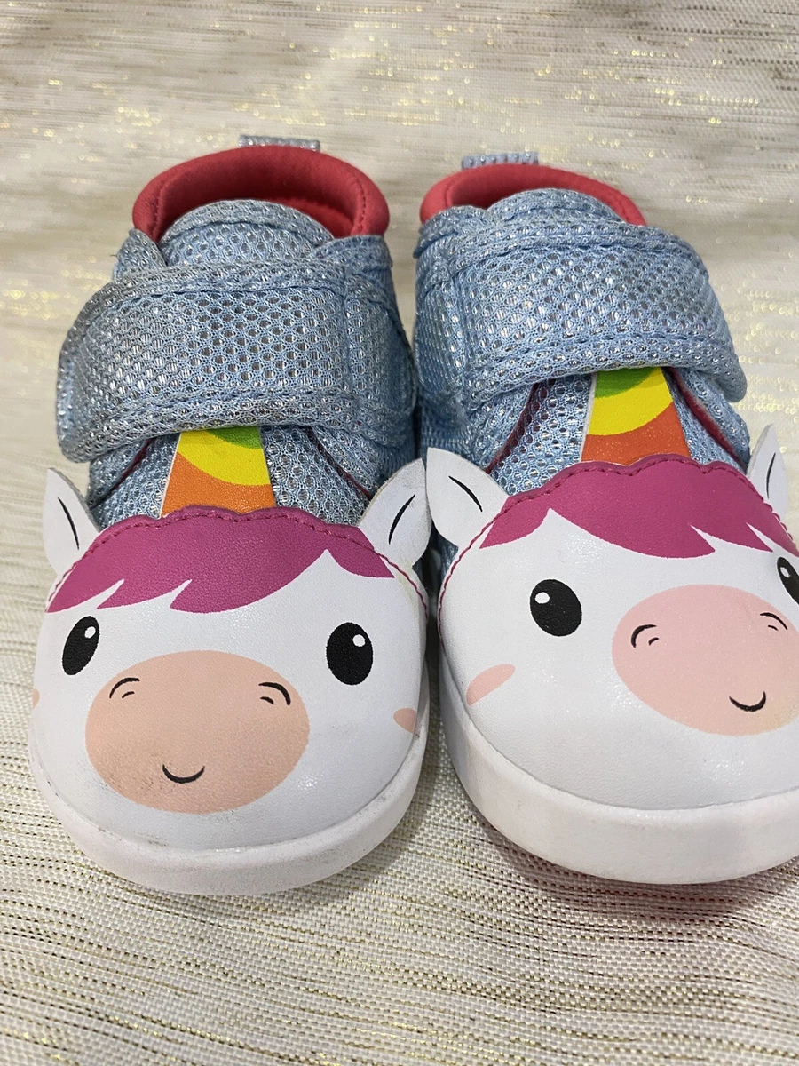 Ikiki Squeaky Shoe Unicorn Children Toddler Sz 3 On Off Squeaker