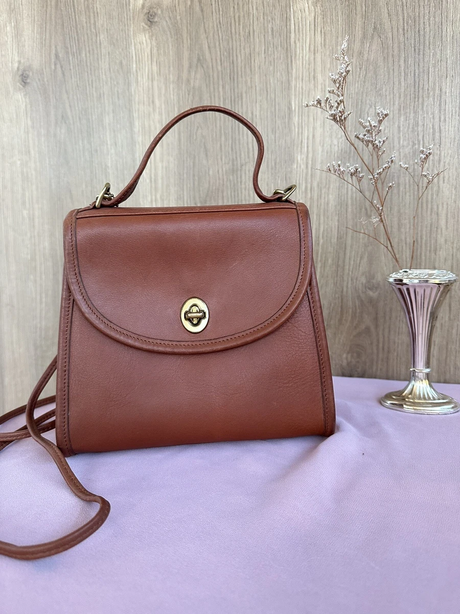 Vintage Coach Regina British Tan Leather Handbag Crossbody Bag