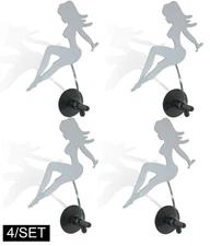 (4/SET) Chrome Plastic Waving Lady by Grand General #93330 