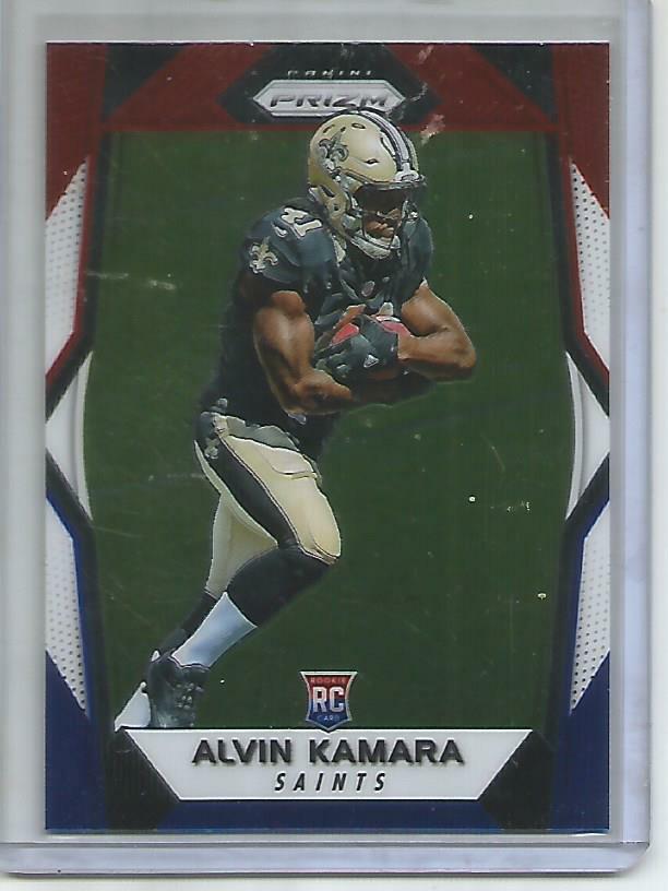 #291 ALVIN KAMARA RWB ROOKIE RED WHITE BLUE New Orleans Saints 2017 PRIZM