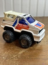Arco Big Foot Monster Truck White With Stripes 4" Vintage 1980s Toy Car Bigfoot