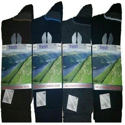 Fresh Feel Walking Wolle Baumwolle warme & bequeme Herrensocken UK 6-11 M 10725 Posten
