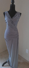 M.S.S.P. WOMENS BLUE AND WHITE STRIPED SLEEVELESS MAXI DRESS SIZE XS